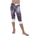 Hippopotamus Animal Wildlife Hippo Kids  Lightweight Velour Capri Leggings  View1