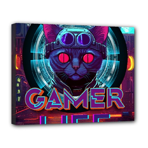 Gamer Life Canvas 14  X 11  (stretched)