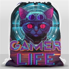 Gamer Life Drawstring Bag (large) by minxprints