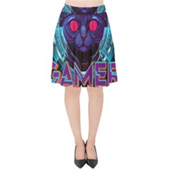 Gamer Life Velvet High Waist Skirt by minxprints