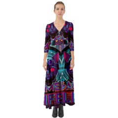 Gamer Life Button Up Boho Maxi Dress by minxprints