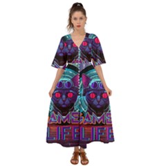 Gamer Life Kimono Sleeve Boho Dress by minxprints