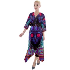Gamer Life Quarter Sleeve Wrap Front Maxi Dress by minxprints