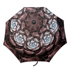 Flower Fractal Art Cool Petal Abstract Folding Umbrellas by Semog4