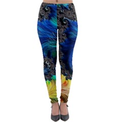 Colorful Digital Art Fractal Design Lightweight Velour Leggings by Semog4