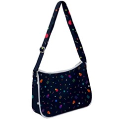 Abstract Minimalism Digital Art Abstract Zip Up Shoulder Bag by Semog4