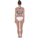 Orca Wave Water Underwater Sky Cross Back Hipster Bikini Top  View2