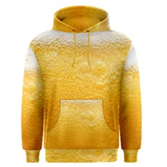Texture Pattern Macro Glass Of Beer Foam White Yellow Men s Core Hoodie by Semog4
