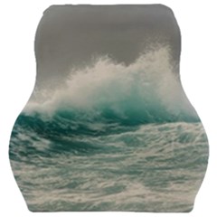 Big Storm Wave Car Seat Velour Cushion  by Semog4