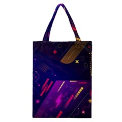 Colorful Abstract Background Creative Digital Art Colorful Geometric Artwork Classic Tote Bag by Semog4