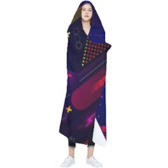 Colorful Abstract Background Creative Digital Art Colorful Geometric Artwork Wearable Blanket by Semog4