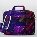 Colorful Abstract Background Creative Digital Art Colorful Geometric Artwork MacBook Pro 16  Shoulder Laptop Bag View3