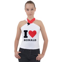 I Love Ronald Cross Neck Velour Top by ilovewhateva