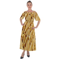Pasta-79 Shoulder Straps Boho Maxi Dress  by nateshop