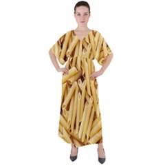 Pasta-79 V-neck Boho Style Maxi Dress by nateshop