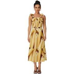 Pasta-79 Tie-strap Tiered Midi Chiffon Dress by nateshop