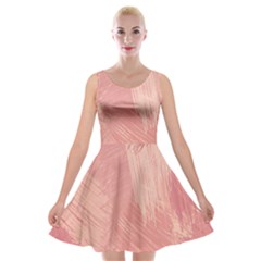 Pink-66 Velvet Skater Dress by nateshop