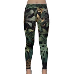 Tropical Leaves Leaf Foliage Monstera Nature Home Classic Yoga Leggings by Jancukart