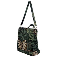 Tropical Leaves Foliage Monstera Nature Home Art Crossbody Backpack by Jancukart