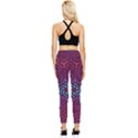 Circuit Hexagonal Geometric Pattern Background Purple Pocket Leggings  View2