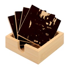 Abstract Building City 3d Bamboo Coaster Set by Jancukart