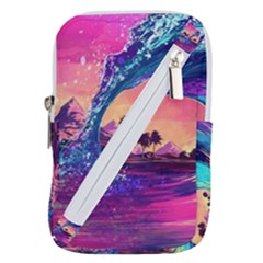 Retro Wave Ocean Belt Pouch Bag (small) by Semog4