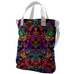 Flower Patterns Abstract Pattern Digital Art Canvas Messenger Bag by Semog4