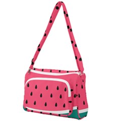 Watermelon Fruit Pattern Front Pocket Crossbody Bag by Semog4