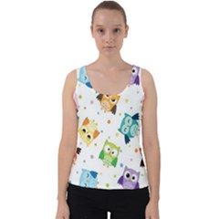 Owl Bird Velvet Tank Top by Semog4