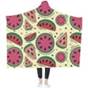 Watermelon Pattern Slices Fruit Wearable Blanket View2