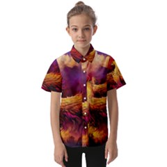 Phoenix Bird Kids  Short Sleeve Shirt by Semog4