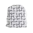 Precision Pursuit: Hunting Motif Black and White Pattern Drawstring Pouch (XL) View1