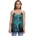 Angry Male Lion Predator Carnivore Casual Spaghetti Strap Chiffon Top View1