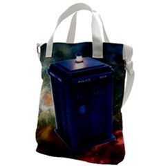 The Police Box Tardis Time Travel Device Used Doctor Who Canvas Messenger Bag by Semog4