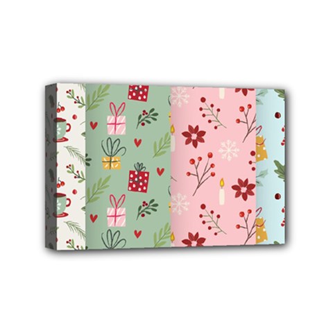 Flat Christmas Pattern Collection Mini Canvas 6  X 4  (stretched) by Semog4
