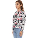 Cute Christmas Seamless Pattern Vector Women s Long Sleeve Raglan Tee View2