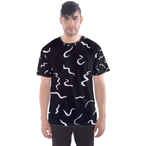 Scribbles Lines Drawing Picture Men s Sport Mesh Tee by Semog4