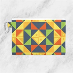 Background Geometric Color Canvas Cosmetic Bag (large) by Semog4