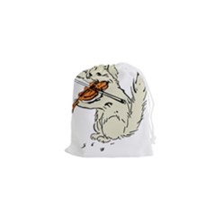 Cat Playing The Violin Art Drawstring Pouch (xs) by oldshool