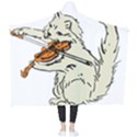 Cat Playing The Violin Art Wearable Blanket View2