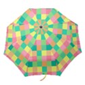 Checkerboard-pastel-squares- Folding Umbrellas View1