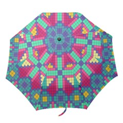 Checkerboard-squares-abstract--- Folding Umbrellas by Semog4