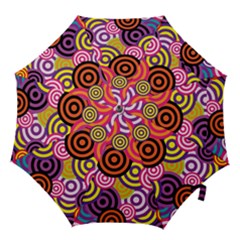 Abstract-circles-background-retro Hook Handle Umbrellas (large) by Semog4