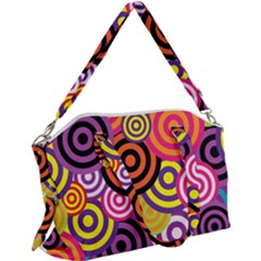 Abstract-circles-background-retro Canvas Crossbody Bag by Semog4