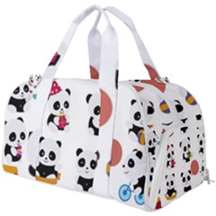 Playing Pandas Cartoons Burner Gym Duffel Bag by Semog4