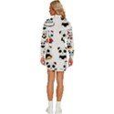 Playing Pandas Cartoons Womens Long Sleeve Shirt Dress View4