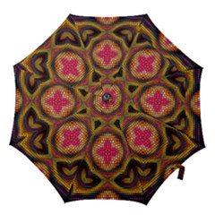 Kaleidoscope Art Pattern Ornament Hook Handle Umbrellas (medium) by Semog4