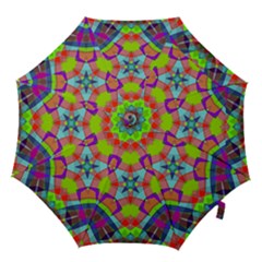 Farbenpracht Kaleidoscope Pattern Hook Handle Umbrellas (small) by Semog4