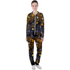 Yin Yang Owl Doodle Ornament Illustration Casual Jacket And Pants Set by Semog4