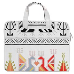 Bulgarian Folk Art Folk Art Macbook Pro 16  Double Pocket Laptop Bag  by Salman4z